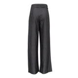 Vevesc  Retro Striped Casual Wide Leg Pants Spring and Summer Women's Fashion Commuting Versatile High Waist Loose Straight Leg Pants