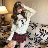 Vevesc Preppy Style Plaid Skirt Women Sweet Vintage Red Short Skirt Korean Style Elegant  Autumn Winter Fashion A-line Skirts