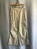 Vevesc Multiple Pockets Straight Trousers Women Summer Loose Thin Cargo Pants Y2k Grunge High Waist Casual Wide Leg