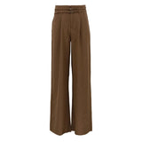 Vevesc  Retro Striped Casual Wide Leg Pants Spring and Summer Women's Fashion Commuting Versatile High Waist Loose Straight Leg Pants
