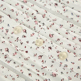 Vevesc  Sweet Floral Print Cute Prairie Chic Women Causal Shirts Summer Fashion Trendy Japan Style Blouses