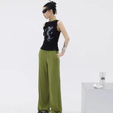 Vevesc Subcultural O Neck Sleeveless Tank Tops Harajuku Summer American Cute Print Y2k Aesthetic T Shirts Streetwear Ruffle Design Tops