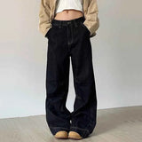 Vevesc Vintage Wide Leg Jeans Women Y2K Autumn High Waist Streetwear Loose Denim Pants 4Xl Oversized Hip Hop Korean Straight Trousers