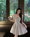 Vevesc  Sexy Camisole Dress For high-end Diamond Studded Luxury Dress 2025 Summer New style Elegant Lady Dress Party Vestidos