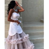 Vevesc Elegant Luxury Evening Party Dresses Sweetheart Sleeveless A-Line Floor Length Simple Sweet Pretty Chic Women Prom Gowns