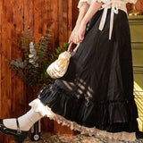 Vevesc Women Harajuku Kawaii Y2k Skirts Lolita Summer Japanese High Waist Cake Skirt Preppy Style Edible Tree Fungus Loose Folds
