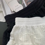 Vevesc  Ruffles Women Skirts Lace Solid Spring Summer Sweet Korean Fashion Faldas Mujer A-line High Waist Sexy Mini Skirt