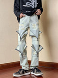 Vevesc Women's Y2k Baggy Cargo Jeans Harajuku Denim Trousers Aesthetic Punk Jean Pants Vintage Japanese 2000s Style Trashy Clothes
