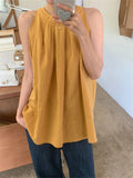 Vevesc  All Match Oversize Blouses New Summer Solid Daily Women Gentle Mujer Chic Outwear Casual Office Lady Tank Tops