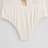 Vevesc  New women's fashion and leisure temperament Joker slim sexy word chest wrapped swimsuit.