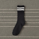 Vevesc Socks Women Woman Korean Version Japanese Striped Cotton Tube Pile Socks Spring Ins Tide Socks College Style Skarpety Cotton Sox