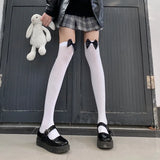 Vevesc Lolita Socks Women Sexy Lace Stockings Thigh High Over Knee Socks Nylon Long Socks Hosiery Anime Bow Stockings High Quality