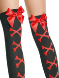 Vevesc 1 pair of long hose European and American Halloween socks women's long hose bow ti knee length socks printed long socks