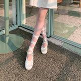 Vevesc Cross Tie Invisible Socks Ballet Lace Boat Sock JK Lace Strappy Lolita DIY Ripped Straps Cotton Low Cut Socks Invisible Stocking