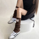 Vevesc Korean Label Over-knee Leg Warmers Sleeves WOMEN Arm Covers Japanese Leggings Y2k Wool Thigh Socks Punk Multifunctional Gloves
