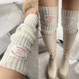 Vevesc Korean Label Over-knee Leg Warmers Sleeves WOMEN Arm Covers Japanese Leggings Y2k Wool Thigh Socks Punk Multifunctional Gloves