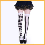 Vevesc Cross Stockings Cosplay Black Women Punk Harajuku Dark Gothic Y2K Festival Party Hosiery Long Socks Knee Lolita Girls High Socks