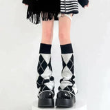 Vevesc Y2K Punk Knitted Leg Warmers Star Gothic Cross Harajuku Women Heart Socks Calf Socks Boots Cover Socks Halloween Accessories